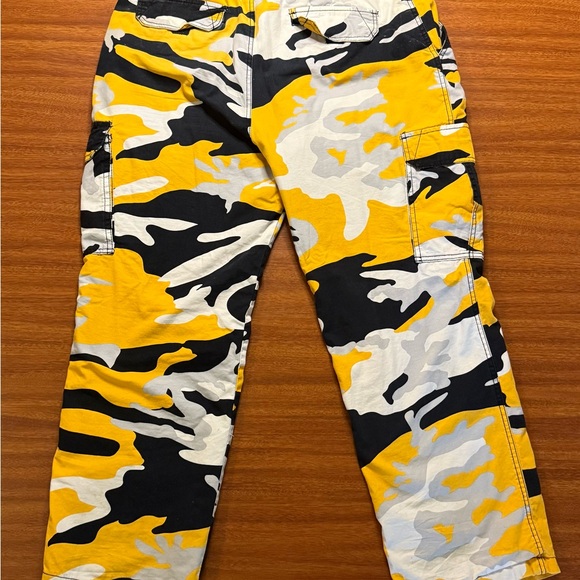 NFL Men's Cargo Pants - Yellow, Black, White Camouflage - Picture 1 of 3